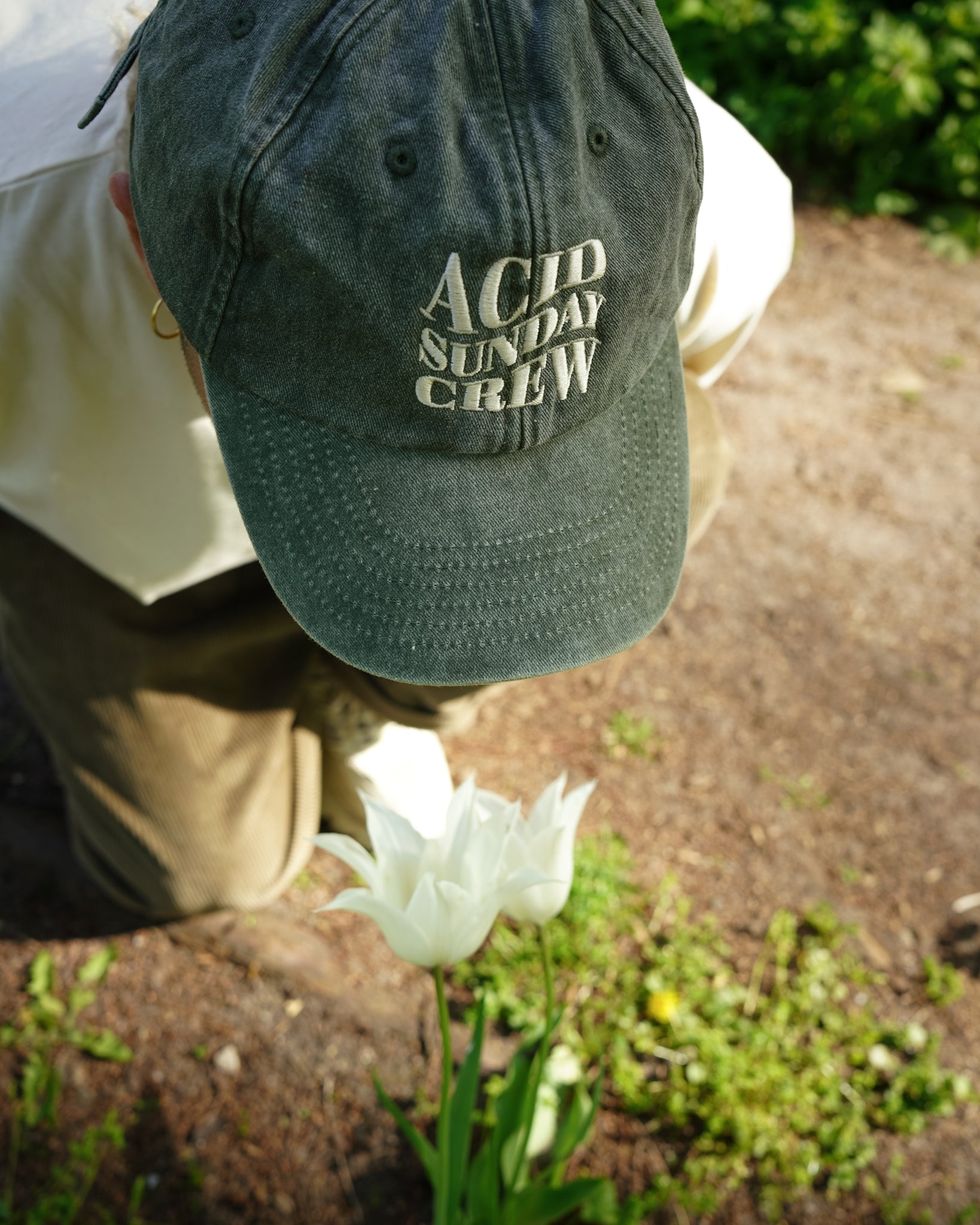 “ACID SUNDAY CREW” Vintage Olive