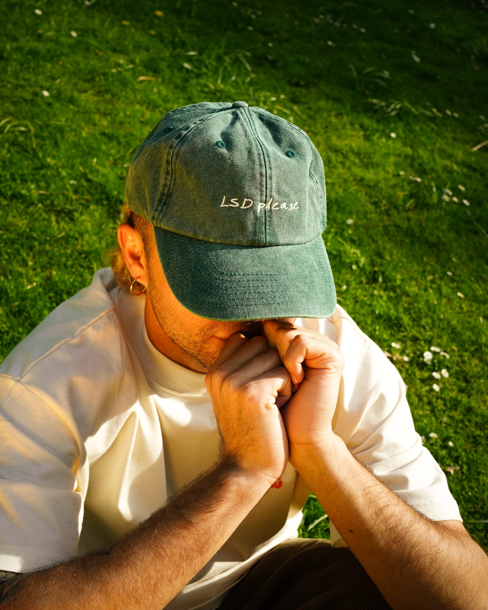 „LSD please“ Vintage Bottle Green
