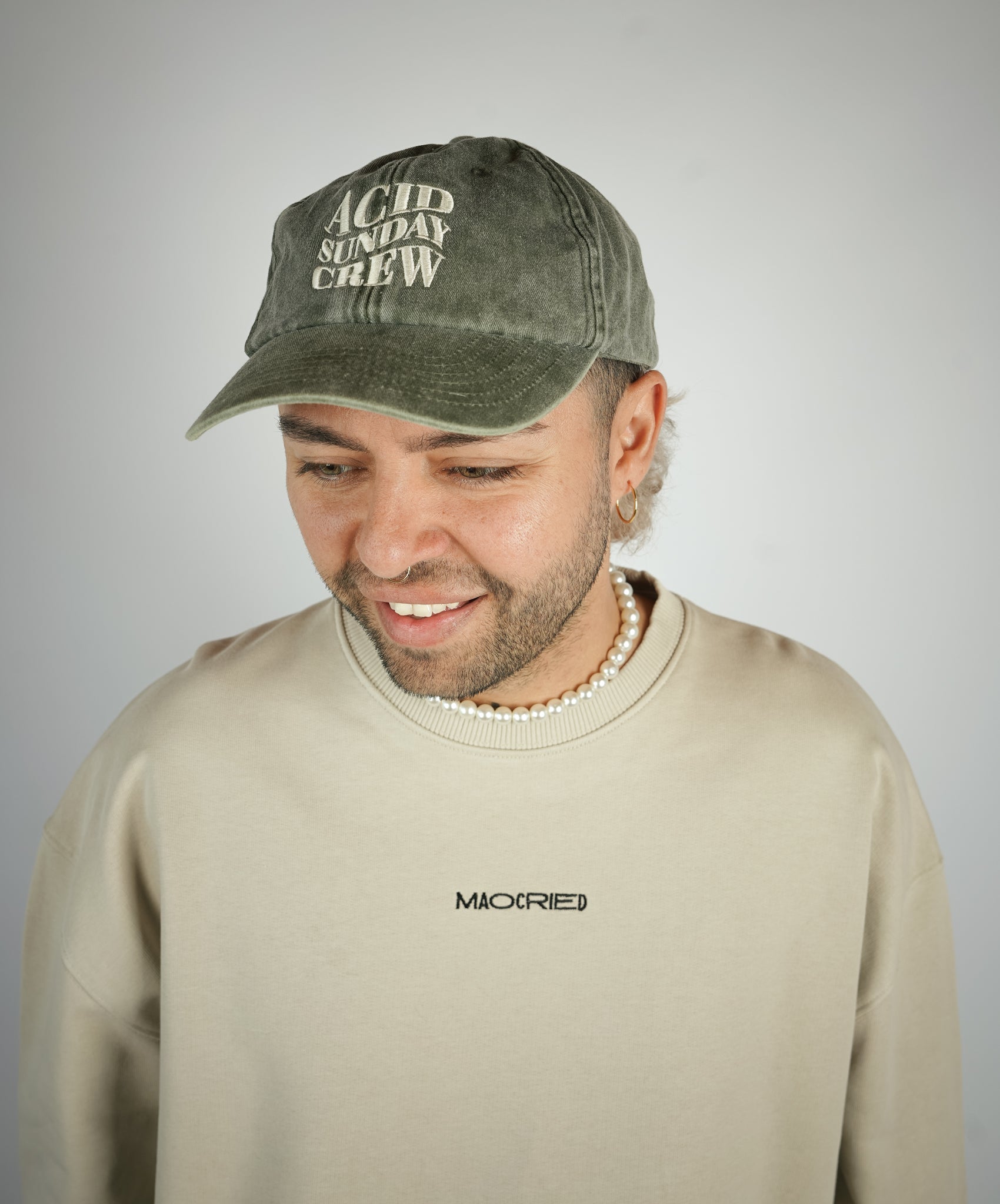 “ACID SUNDAY CREW” Vintage Olive