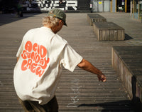 “ACID SUNDAY CREW” Tee – Natural Raw