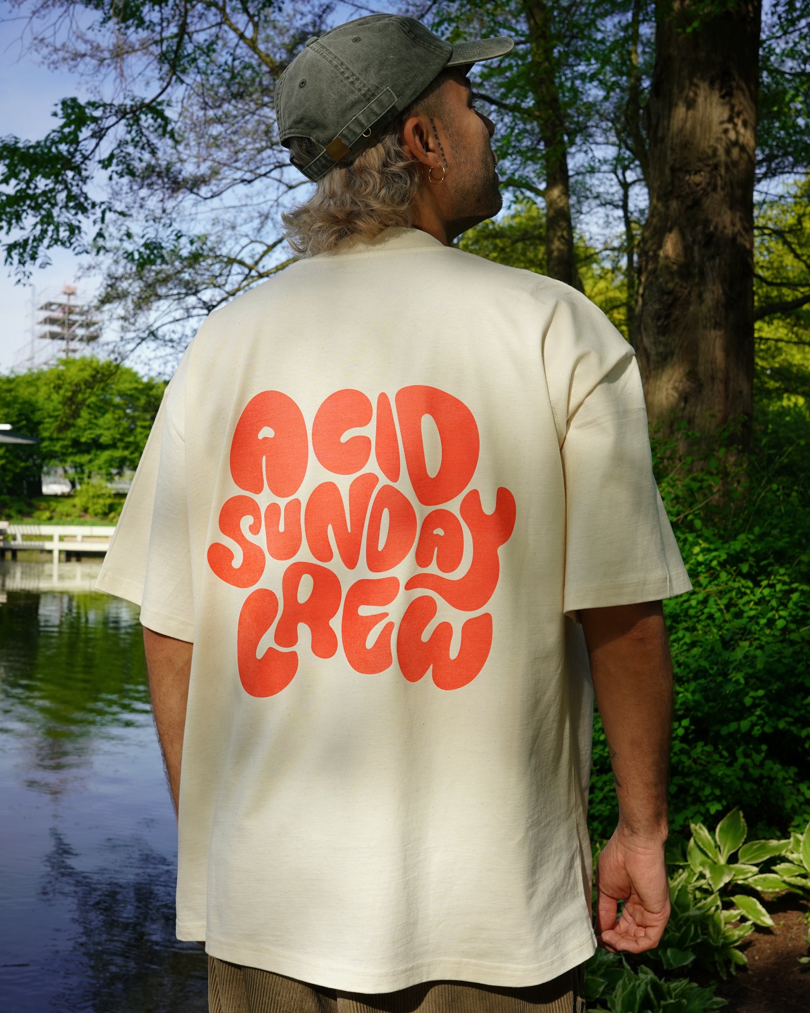 “ACID SUNDAY CREW” Tee – Natural Raw