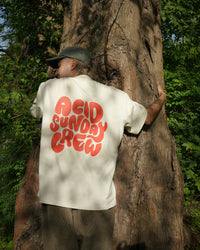 “ACID SUNDAY CREW” Tee – Natural Raw