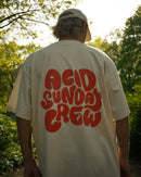 “ACID SUNDAY CREW” Tee – Natural Raw