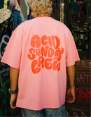 “ACID SUNDAY CREW” Tee – Pink