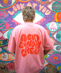 “ACID SUNDAY CREW” Tee – Pink